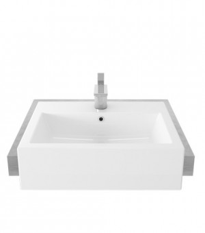 حوض مغسلة بورسلان خرم واحد للخلاط  520×420 مم - صناعة اندونيسي # TOTO - LW647CJ